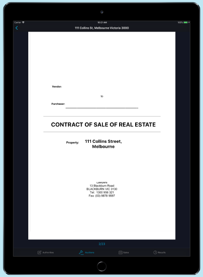 Real Time Contracts iPad